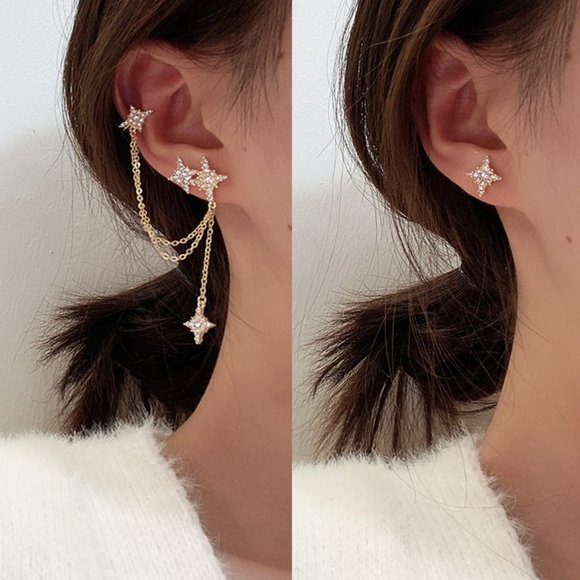 Crystal Ear Tassel Set - Picture 2 of 9